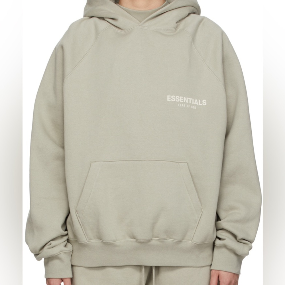 Seafoam Fear of God Essentials Hoodie